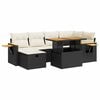 vidaXL 8-dijelni set vrtnih sofa od poliratana s jastucima crni