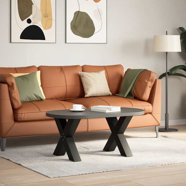 vidaXL Noge za klub stolić u obliku slova X, 2 kom, crne, 60 x (42-43) cm, čelik