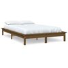 vidaXL Okvir za krevet od borovine boja meda 135x190 cm bračni