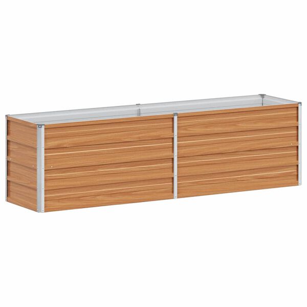 vidaXL Povi&scaron;ena vrtna gredica 160 x 40 x 45 cm pocinčani čelik srebrna