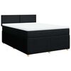 vidaXL Krevet s oprugama i madracem crni 160x200 cm od tkanine
