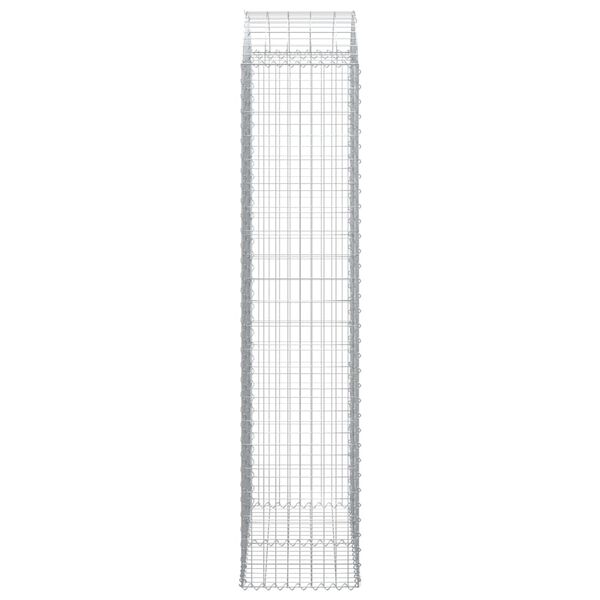 vidaXL Gabionska ko&scaron;ara s lukom 100x50x220/240 cm pocinčano željezo