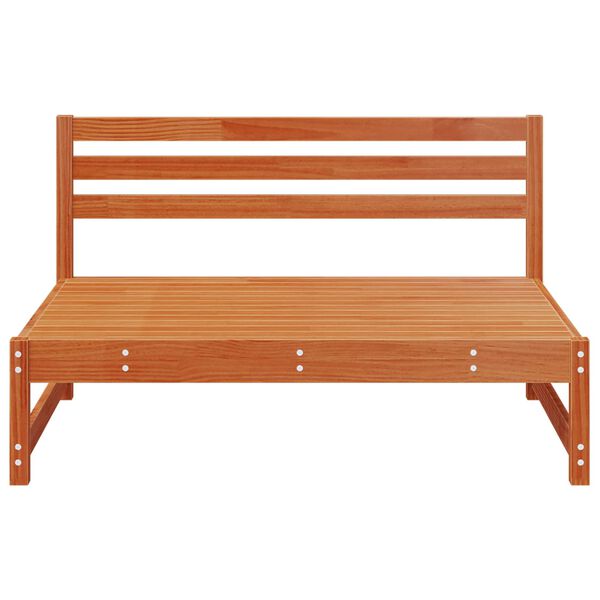 vidaXL Srednji kauč za vrt Masivna borovina Vosak Smeđa