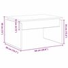 vidaXL Kava Stol Crni hrast 68 x 50 x 38 cm Konstruirano drvo