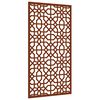 vidaXL Vrtni zidni ukras 105 x 55 cm čelik COR-TEN s maurskim uzorkom