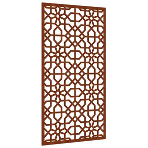 vidaXL Vrtni zidni ukras 105 x 55 cm čelik COR-TEN s maurskim uzorkom