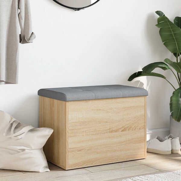 vidaXL Klupa za odlaganje Sonoma hrast 62x42x45 cm Konstruirano drvo