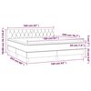 vidaXL Krevet box spring s madracem LED tamnosivi 160x200 cm tkanina