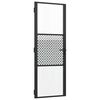 vidaXL Staklena vrata 76 x 3,5 x 201,5 cm Aluminij Crna