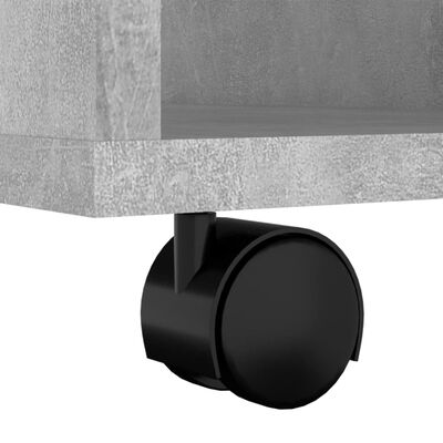 vidaXL Ormarić s kotačima siva boja betona 60 x 35 x 75 cm od iverice