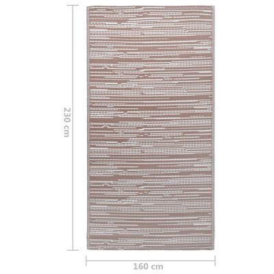 vidaXL Vanjski tepih smeđi 160 x 230 cm PP