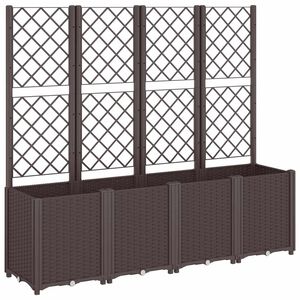 vidaXL Vrtna sadilica s re&scaron;etkom smeđa 160 x 40 x 140 cm PP