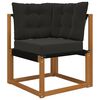 vidaXL Set vanjskih sofa s jastukom 6 pcs Prirodna i crna