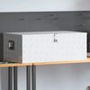 vidaXL Kutija za pohranu srebrna 100 x 55 x 37 cm aluminijska