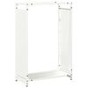 vidaXL Stalak za drva bijeli 60x28x90 cm Hladno valjani čelik