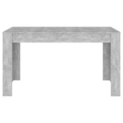 vidaXL Blagovaonski stol siva boja betona 140x74,5x76 cm od iverice