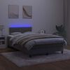 vidaXL Krevet box spring s madracem LED tamnosivi 120 x 190 cm bar&scaron;un