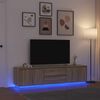 vidaXL TV ormarić s LED svjetlima boja hrasta sonome 193,5x41x50 cm