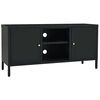 vidaXL TV ormarić crni 105 x 35 x 52 cm od čelika i stakla