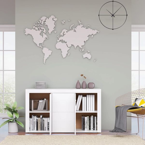 vidaXL Komoda sjajna bijela 120 x 36 x 69 cm od konstruiranog drva