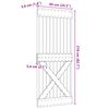 vidaXL Vrata NARVIK Prirodna 85 x 210 cm Čvrsta borovina