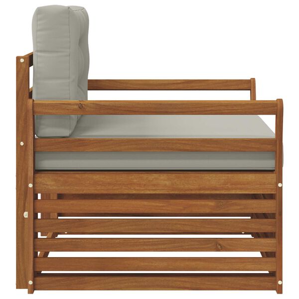 vidaXL Set vanjskih sofa Čvrsto drvo akacije i poliester Prirodna