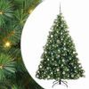 vidaXL Umjetno božićno drvce s stalakom Zelena 210 cm PE i PVC