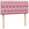 vidaXL Box Spring krevet s madracem ružičasti 90x210 cm samt