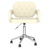 vidaXL Okretna blagovaonska stolica od umjetne kože krem