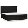 vidaXL Krevet s oprugama i madracem crni 180x200 cm od tkanine