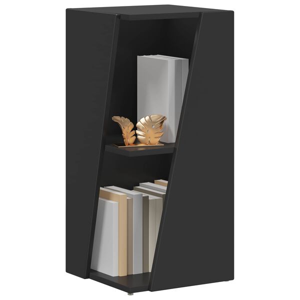 vidaXL Bočna polica Crna 33 x 32 x 70,5 cm Konstruirano drvo