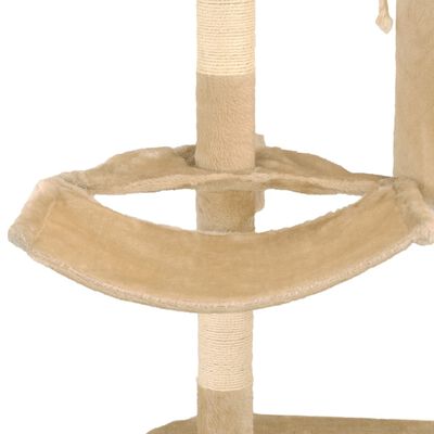 vidaXL Penjalica za mačke sa stupovima za grebanje od sisala 194 cm bež