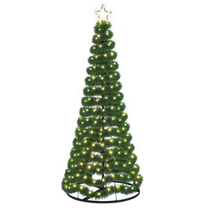 vidaXL LED božićno drvce od folije s postoljem EKENAS 180 cm