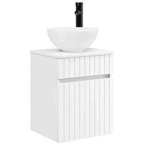 vidaXL Umivaonik s policom za zid Bijela 39 x 35 x 63 cm