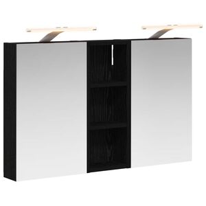 vidaXL Set ormarića za kupaonicu S LED lampica 3 pcs 80 x 10,5 x 50 cm