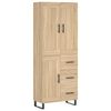 vidaXL Visoka komoda hrasta sonome 69,5x34x180cm od konstruiranog drva