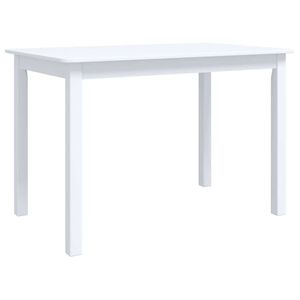 vidaXL Blagovaonski stol bijeli 114 x 71 x 75 cm od drva kaučukovca
