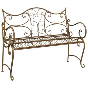 vidaXL Vrtna klupa 2-Broj sjedala 114 x 56,5 x 90 cm Čelik