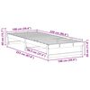 vidaXL Krevetna konstrukcija Smeđa 100 x 220 cm Čvrsto borovo drvo