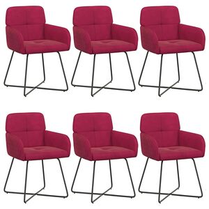 vidaXL Trpezarijske stolice 6 pcs Bar&scaron;un Vinska crvena