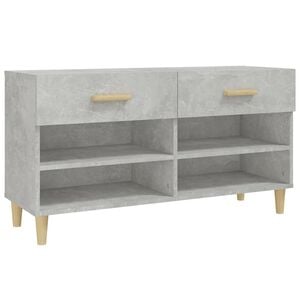 vidaXL Ormarić za cipele boja betona 102x35x55 cm konstruirano drvo