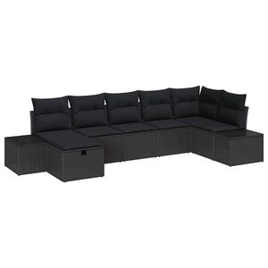 vidaXL Set sofe s jastukom 7 pcs poliratan