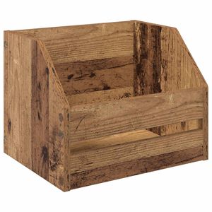 vidaXL Kutija za vinilne albume Staro drvo 38 x 30 x 29 cm