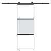 vidaXL Klizna vrata s priborom 76 x 205 cm kaljeno staklo i aluminij