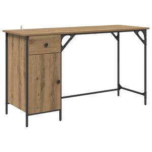 vidaXL Računalni stol Umjetnički hrast 131 x 48 x 75 cm