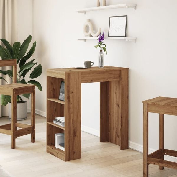 vidaXL Barski stol s držačima boja hrasta 95x47x103,5 cm drveni