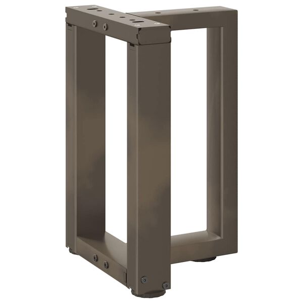 vidaXL Noge za klub stolić T-oblika 2 kom Crne 38x25x(42-43) cm Čelik