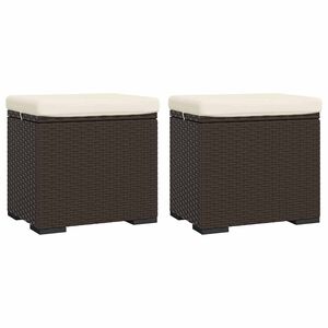 vidaXL Otomani s jastucima 2 kom smeđi 40 x 30 x 40 cm od poliratana