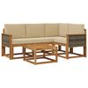 vidaXL Set vanjskih sofa 5 kom. Prirodna i bež Poliester