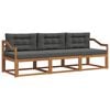 vidaXL Set vanjskih sofa 3 kom. Prirodna i antracit